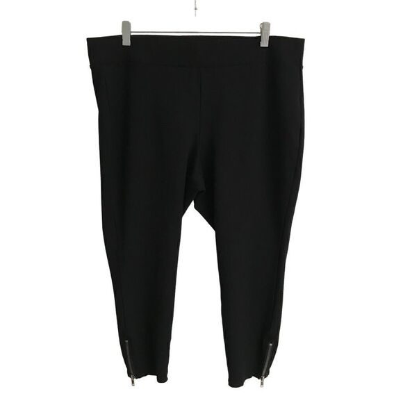 Torrid black cropped pull on zip ankle pants 2X - Picture 1 of 5
